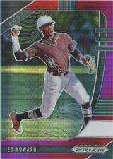 2020 Panini Prizm Draft Picks Hyper Red & Purple #PDP16 Ed Howard