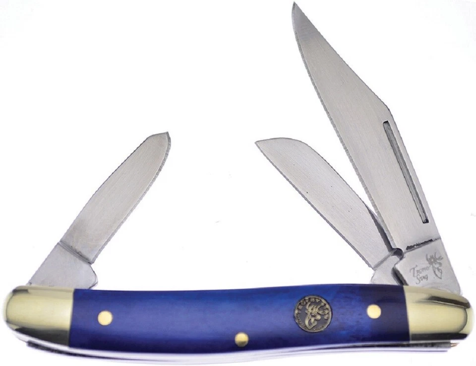 Blue Bone Stockman Wrangler Pocket Knife by Frost's Trophy Stag Brand - Image 1 of 1