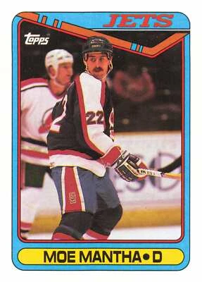 1990-91 NHL Topps #354 Moe Mantha Jets - Image 1 of 2