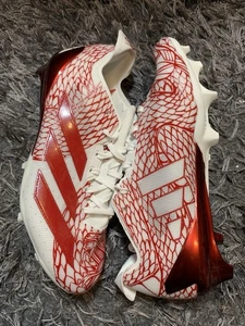 adidas Mens 9 ADIZERO ELECTRIC II Football Cleats Team Red/White IH8571 NEW - Picture 1 of 9