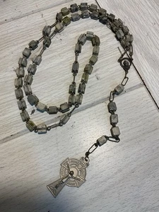 Vintage Connemara Marble Ireland Rosary large heavy - Picture 1 of 6
