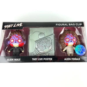 NEU They Live Alien Männlich Weiblich Figural Bag Clip, 3er Set Sammler Set - Bild 1 von 6