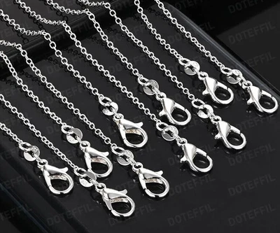 Collar básico cadena tórica 18-24 pulgadas 925 placa plata plata 100/10/5/piezas joyería Foto 1 de 3