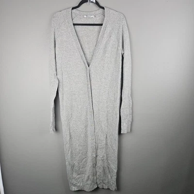 Кардиган T Alexander Wang серый длинный на пуговицах свитер размер маленький - Изображение 1 из 4