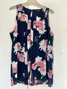 Vero Moda Women’s Navy Floral Sleeveless Top, Size XS, New With Tag - Picture 1 of 5