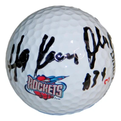 Hakeem Olajuwon Autographed Houston Rockets Golf Ball JSA - Image 1 of 4