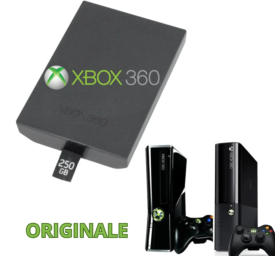Hard Disk Interno HD 250GB ORIGINALE XBOX 360 Slim E / Slim - Memoria Espansione - Immagine 1 di 1