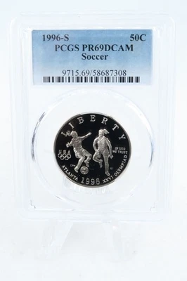1996-S PCGS PR69DCAM Soccer Modern Commemorative Half Dollar Proof 50C - Image 1 of 2