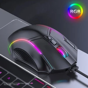 Gaming Mouse RGB Wired 12800DPI 12 Keys Macro Definition Computer Replacement FG - Picture 1 of 13