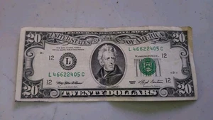 1993 Series $20 Twenty Dollar Bill Fancy Serial Number  - Picture 1 of 2