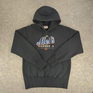 New York Mets Hoodie Sweatshirt Mens Black MLB Baseball Pullover Fleece - Picture 1 of 7