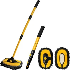 Car Wash Brush with Long Handle, Microfiber Mop Yellow(2pcs) - Picture 1 of 8