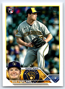 2023 Topps Update #US241 Gus Varland RC Milwaukee Brewers Baseball Card