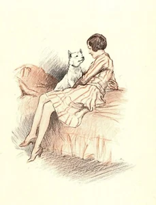 Vintage West Highland White Terrier Print Stampa Westie Art Illustration 6203b - Picture 1 of 2