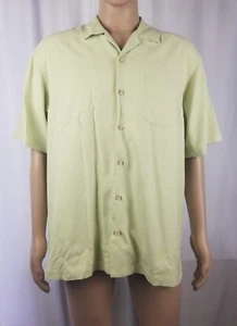 Tommy Bahama Men's Lime Silk Camp Shirt. Size L. - Bild 1 von 5