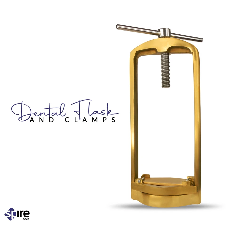 Spire Tools DENTAL LABORATORY LAB CLAMP PRESS COMPRESS BRASS DENTURE HOLD 3FLASK - Image 1 of 4