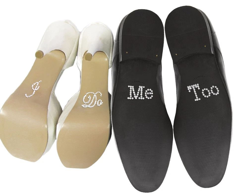 Rhinestone Wedding Shoe Stickers For Bride & Groom Perfect for Wedding Photos