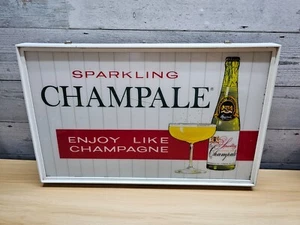 VINTAGE SPARKLING CHAMPALE LIGHTED BAR SIGN - Picture 1 of 9