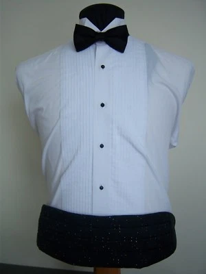 Nuevo fajín negro tiene colores tejido plateado, dorado, azul y rojo con lazo negro sólido Foto 1 de 3