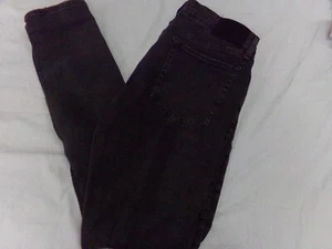 Forever 21 Mens Black Distressed Button Fly Denim Jeans Size 34x32 - Picture 1 of 5