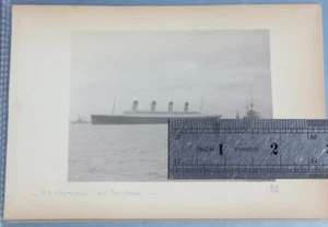 WHITE STAR LINE RMS OLYMPIC SPITHEAD REVISIÓN ÚNICA INSTANTÁNEA DE 5,5" X 3,5" C-1913 - Imagen 1 de 4