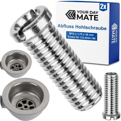 Hohlschraube Siebkorbventil M12 x 1,75 x 36 mm passend für Franke 133.0024.186 - Bild 1 von 4