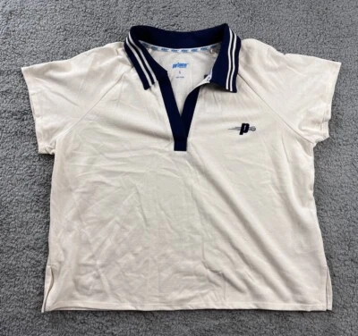 Prince Pickleball Women's Size Large Short Sleeve V-Neck Collared Polo Shirt - Image 1 of 4
