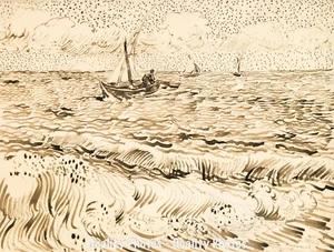 Fishing Boats At Saintes Maries de la Mer 8.5x11" Photo Print Vincent Van Gogh - Picture 1 of 1