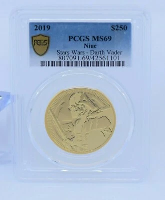2019 $250 1oz Gold Star Wars Darth Vader NIUE PCGS MS69 - Image 1 of 2