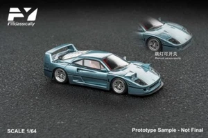 Findclassically 1:64 F40 Indonesian custom Ice Blue Diecast Model Car - Picture 1 of 4