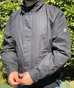 Belstaff Rider Jacket Short Motorcycle Bomber Weatherproof Biker Size L - Picture 1 of 24