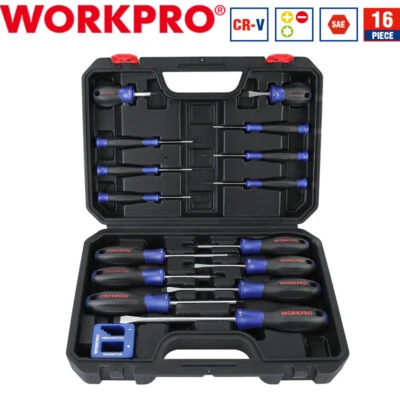 WORKPRO 16PIECE Magnetic Screwdriver Precision Screwdriver Torx Slotted Phillips - Image 1 of 4