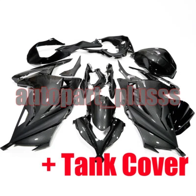 Carbon Fiber Fairing Kit w/ Tank Cover Fit For Kawasaki Ninja 300 2013-2017 - Image 1 of 4