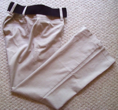 Pantalón de vestir Maurice's para mujer 15/16 caqui elástico pierna acampanada con cinturón nuevo Foto 1 de 4