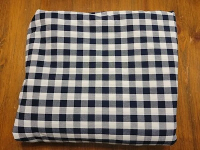 Funda nórdica Pottery Barn Kids a cuadros orgánica azul/blanco completa/queen 90"x88" Foto 1 de 3