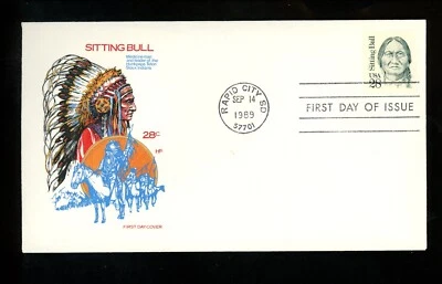 US FDC #2183 Farnam 1989 Rapid City SD Native American Indian - Image 1 of 2