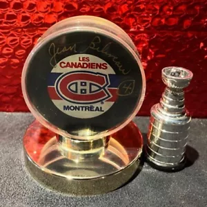 Autograph - Jean Beliveau Montreal Canadian Puck -100% Guarenteed Signature - Picture 1 of 3