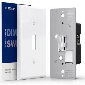 Digital Toggle Dimmer Switch for Dimmable LED, CFL and Incandescent Light Bulbs, - Picture 1 of 7