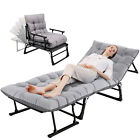 Slsy  Folding Sleeping Cot Convertible Sleeper Chair Bed & Backrest, 5/6 Level