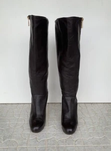 Gebrauchte Vince Camuto Emilian hohe dunkle Lederstiefel Größe 8 - Bild 1 von 12