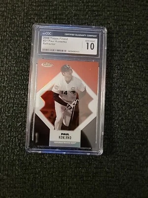 2006 Topps Finest Baseball Paul Konerko #21 Refractor 53/399 - CGC 10 - GS196 - Image 1 of 2