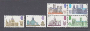 UK 1969 British Cathedrals mint unhinged set 6 stamps.Block 4 + 2 singles - Picture 1 of 1