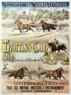 Trotting Club De Paris Vintage Horse Race Track Ad Poster 16X20