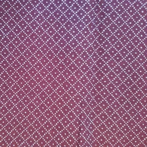 Vintage 44" X 46" Cotton Fabric Dark Red Small Print Squares Dots Quilting - Picture 1 of 4