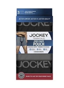 JOCKEY - SIZE: M - 3-PACK Zero Chafe Pouch Boxer Brief With 6" Inseam - NEW! - Picture 1 of 8