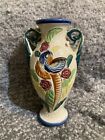 Vintage Vase-  Hand Painted Embosed VW/Bird Japan Ceramic