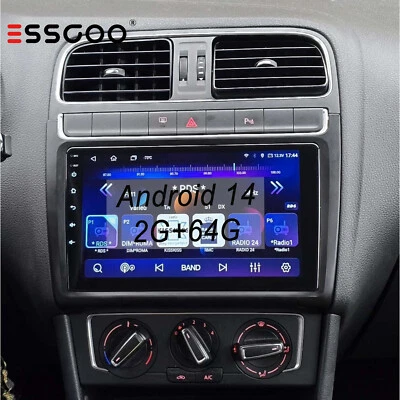 2+64 GB per VW Polo 6R 6C 2009-2017 navigatore GPS WIFI BT autoradio Android 14 Carplay