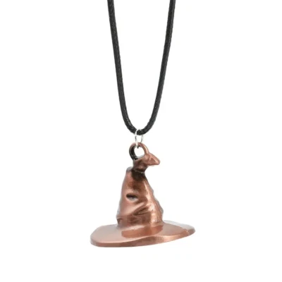 Sombrero de Bruja Cobre Joyería Gótico Retro Mago Colgante Collar Foto 1 de 4