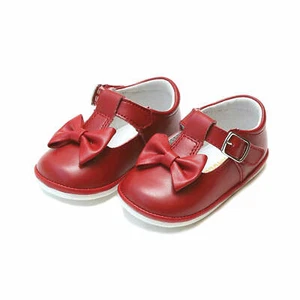 L'Amour Schuhe Minnie Schleife Rot Leder Mary Jane - Bild 1 von 1