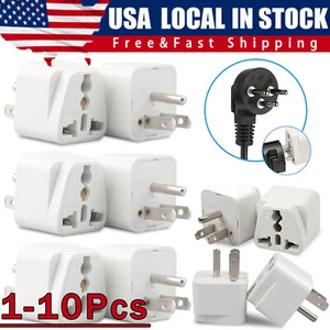 1-10 Pcs European EU To US American Adapter Plug Converter Euro Asia to USA - Picture 1 of 10